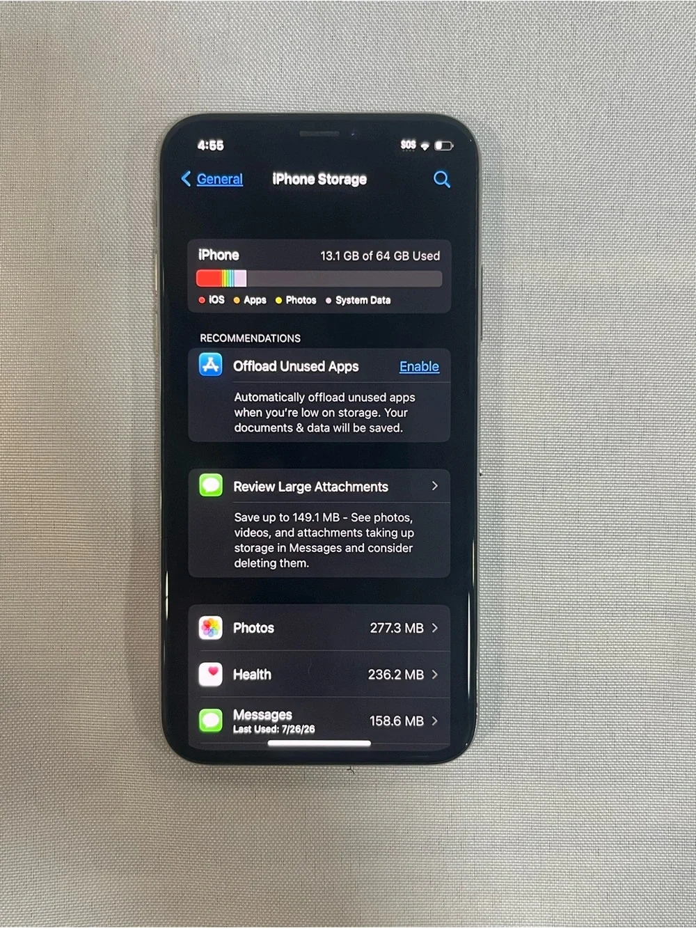 Apple iPhone X 64GB Silver 100% Battery Health Fully Functional Read Descrip